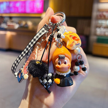 DIY small-nosed star man beaded phone chain pendant, women's bag, doll key chain, small drop doll charm