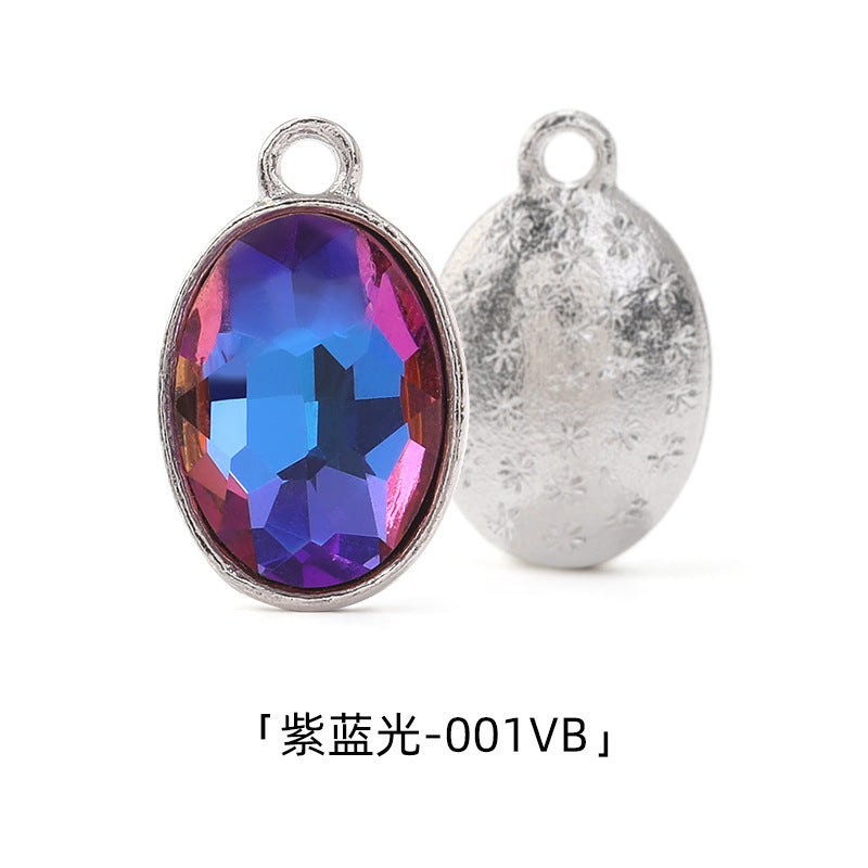 Cross-border wholesale oval pendants, zinc alloy pendants, earrings, bracelets, jewelry accessories, high-appearance oval single pendants