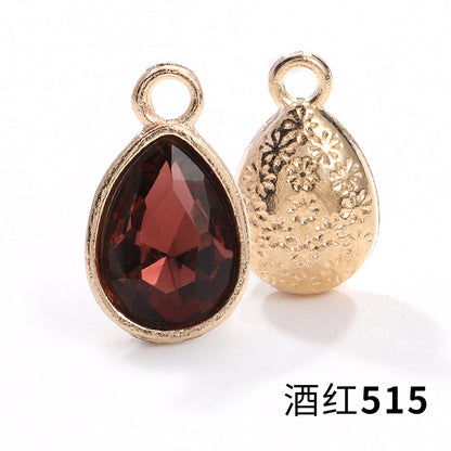 Cross-border hot-selling waterdrop pendants, gold-plated base diamond-inlaid headbands, clothing accessories, earrings, necklaces, accessories, versatile single pendants
