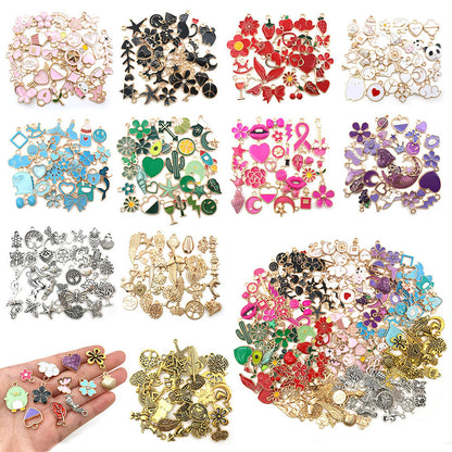 pendant Charms mix collections - Dripping Alloy DIY Bracelet Necklace Earring Key Ring Pendant