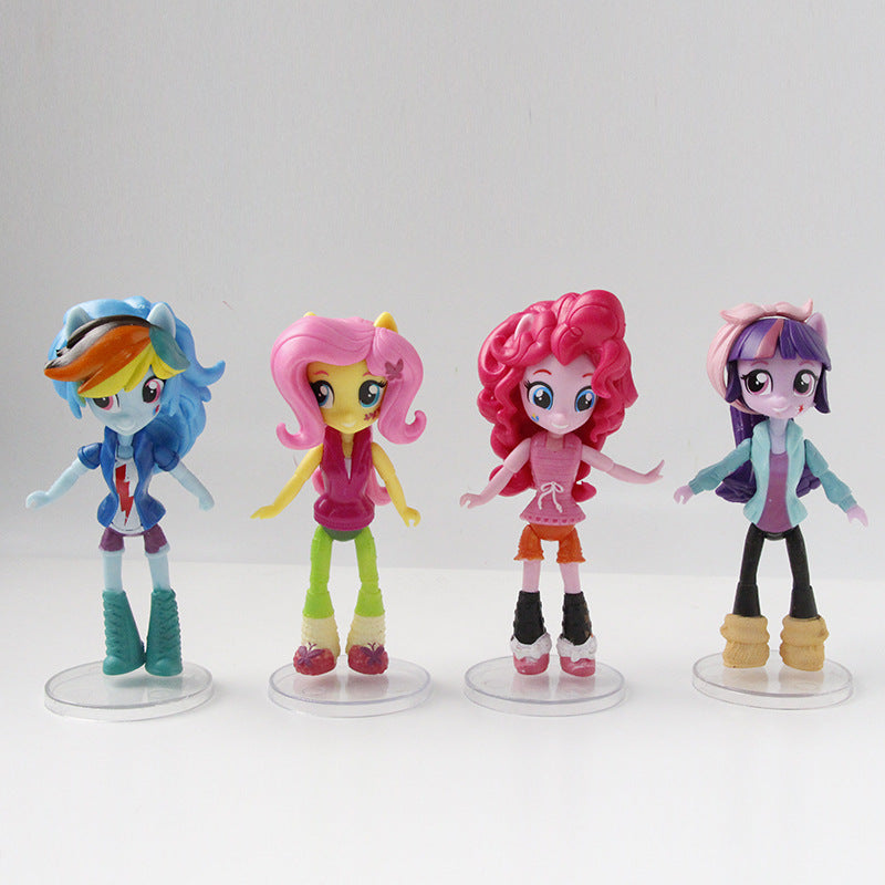 Cartoon Anime 6 Girl Patrol Figure Dolls Kids Dolls Cake Ornament Decoration Wholesale