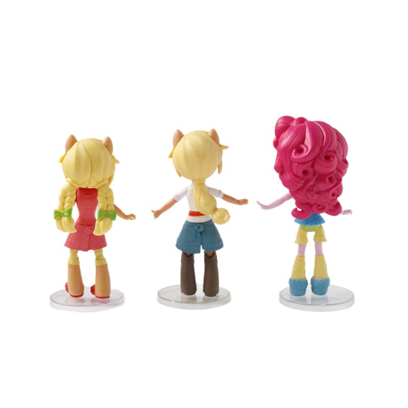 Cartoon Anime 6 Girl Patrol Figure Dolls Kids Dolls Cake Ornament Decoration Wholesale