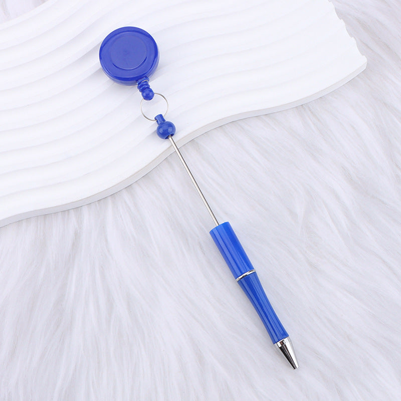 DIY easy to pull buckle ballpoint pen color plastic retractable doctor nurse badge card easy pull cable buckle