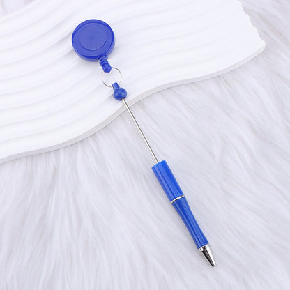 DIY easy to pull buckle ballpoint pen color plastic retractable doctor nurse badge card easy pull cable buckle