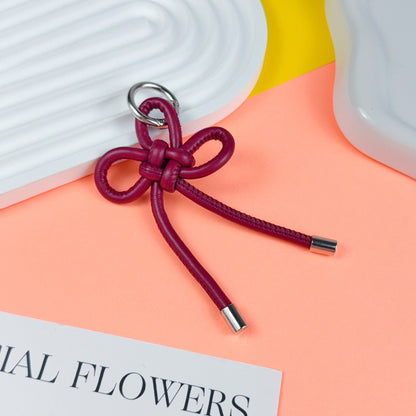 Creative PU leather Chinese knot keychain pendant accessories couple miu bag keychain pendant small gift