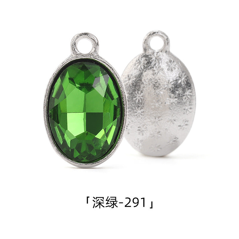 Cross-border wholesale oval pendants, zinc alloy pendants, earrings, bracelets, jewelry accessories, high-appearance oval single pendants