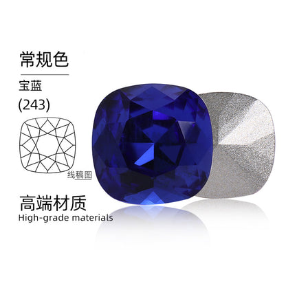 K9 pointed base fat square diamond special-shaped crystal diamond vacuum plated base wedding dress accessories accessories with fat square pointed bottom shaped diamond