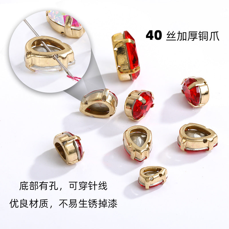 Waterdrop Hollow Claw Drill Special-Shaped Hand-Seam Drill 40mm Thickened Base Support Clothing Accessories Accessories Piercing Hollow Claw Drill