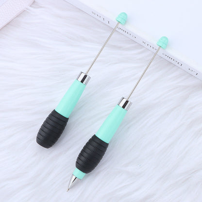 Creative DIY telescopic ballpoint pen, Morandi macaron color rotating telescopic beading, cute love small fresh ballpoint pen