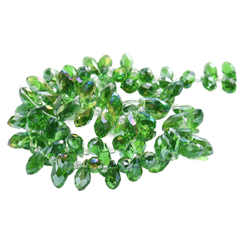 Water Drop Crystal Glass Beads - 6x12mm Horizontal Hole Multi-Color Beaded Curtain Clothing DIY