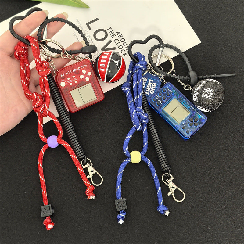 Pocket mini video game console Tetris game console nostalgic decompression toy creative gift keychain