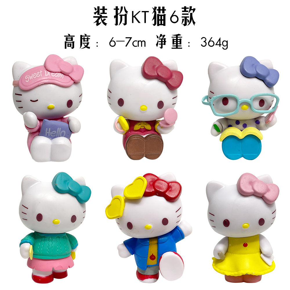 Sanrio Hello Kitty Cat Blind Box Figure Car Decoration Ornament Birthday Gift KT Cat Doll Tide Play Doll Ornament