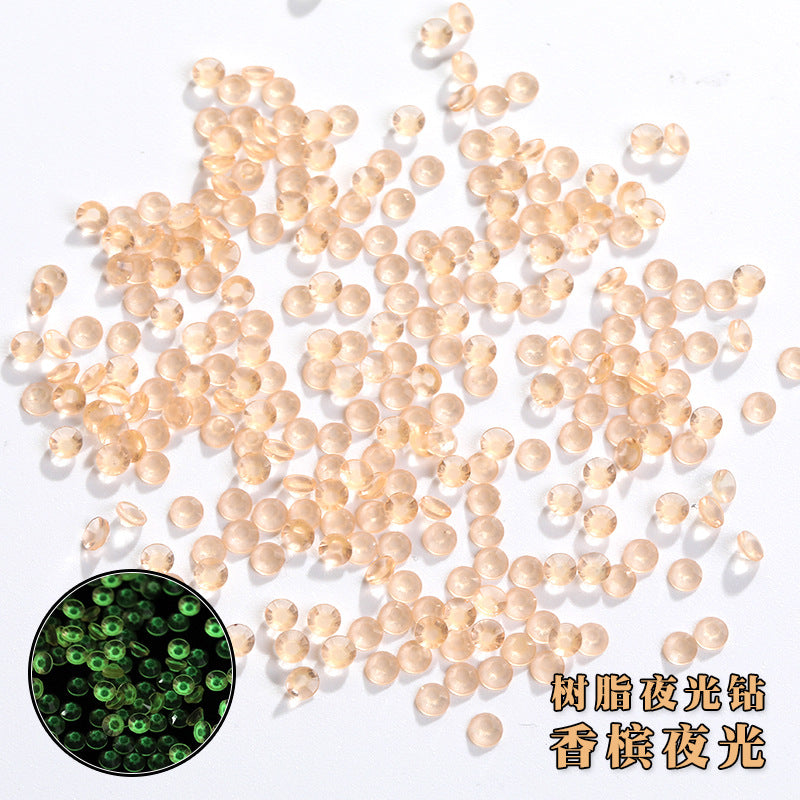 New flat resin rhinestone nail nail polish glow diamond DIY nail stickers imitating Olympic diamonds handmade diamond attachment wholesale