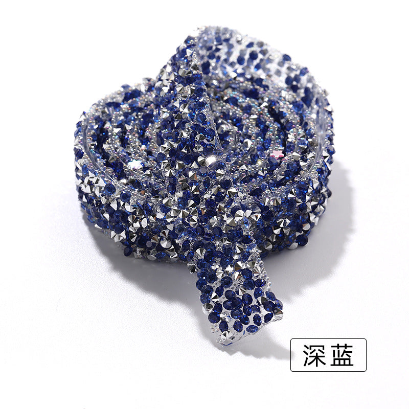 Resin drill belt width 1.2cm tear off instant jewelry handicrafts cups, shoes bags clothing accessories color diamond belt 1 yard