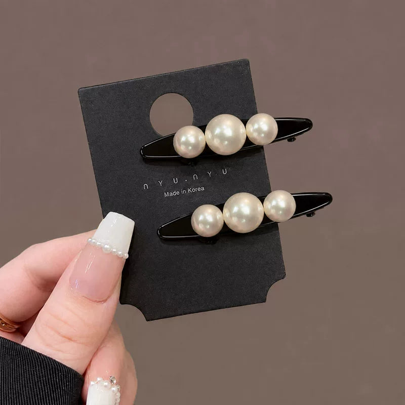 French vintage pearl hair clip, mini duckbill clip, side bangs broken hair clip, delicate side clip, hair clip, new headwear