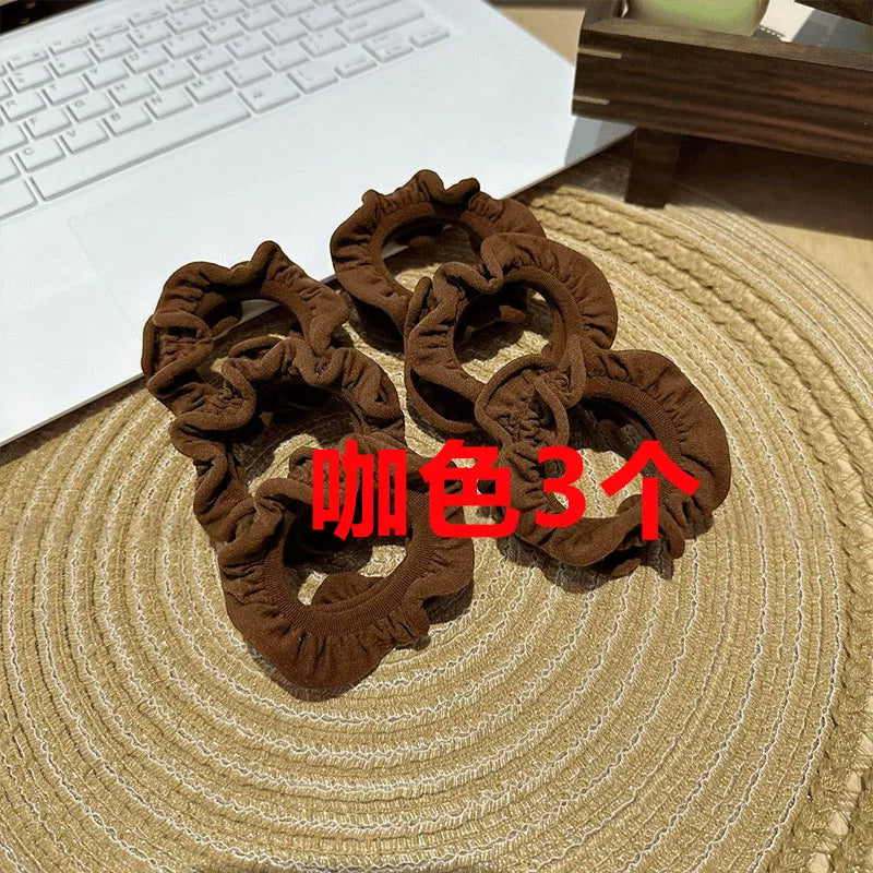 High elasticity, durable rubber bands for women, hair tie without damaging hair, thickened wood ear edge hair tie, adult hair tie for high ponytail buns