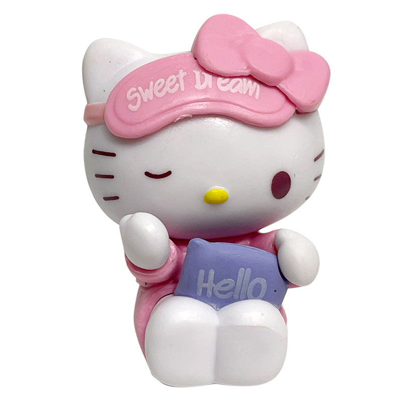 Sanrio Hello Kitty Cat Blind Box Figure Car Decoration Ornament Birthday Gift KT Cat Doll Tide Play Doll Ornament