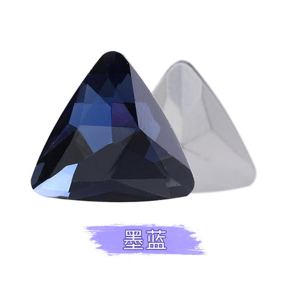 Pointed bottom triangular diamond, irregular rhinestone phone case, diamond attachment, diamond apparel, clothing, shoes, bags, crystal jewelry, accessories, pointed bottom triangular diamond