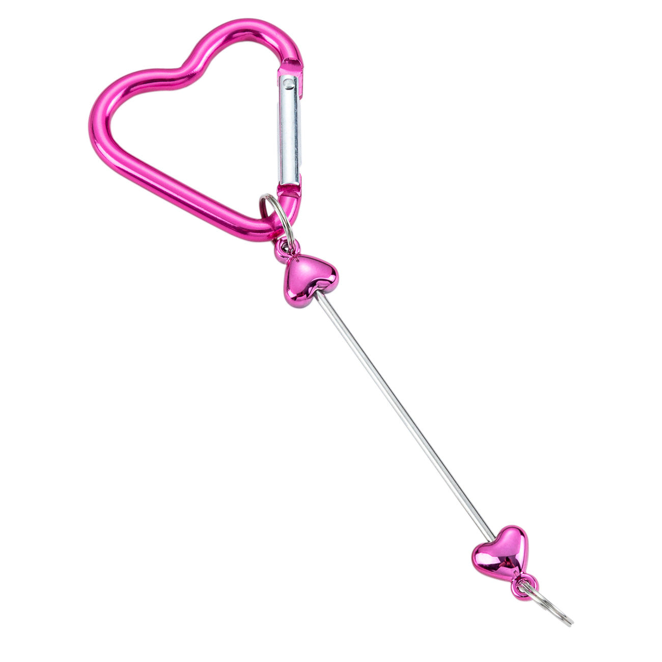 DIY Beaded Love Carabiner - Metal Bag Hook Jewelry Outdoor Kettle Backpack Carabiner