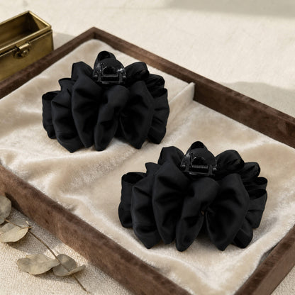 Black mesh bubble claw hair clip with a premium look like a 'full-scale starry star' hair clip, 2026 new style with little hair volume at the back of the head