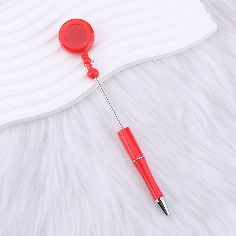 DIY easy to pull buckle ballpoint pen color plastic retractable doctor nurse badge card easy pull cable buckle
