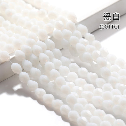 Xichuan cross-border water drop beads, glass beads, door curtains, garment accessories, straight hole water drop beads, cut surfaces, crystal bead factory wholesale