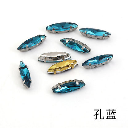 Slender claw drill, manual drilling, hand-stitched glass drill, anti-hook claw drill, hat accessories, clothing accessories, fine brassicle claw drill