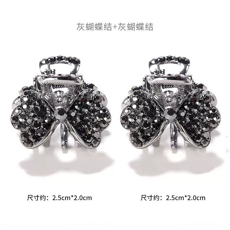2026 new high-end flash diamond metal hairpin small grab clip women's bangs clip side forehead hairpin Korean headdress