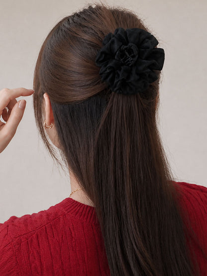 Black feather half-tie hair clip, small grab clip at the back of the head, high-end feel, little hair volume, shark clip, headpiece small size