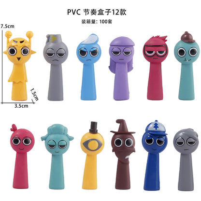 Cross-border hot selling rhythm box figure music game peripheral model doll ornament cake decoration ornament car mount