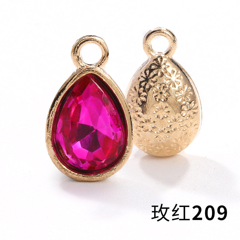 Cross-border hot-selling waterdrop pendants, gold-plated base diamond-inlaid headbands, clothing accessories, earrings, necklaces, accessories, versatile single pendants