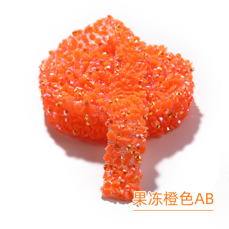 Resin Diamond Rhinestone Strips - Tear-Off Ready-to-Paste Sequins Hot Diamond Shoes Clothing Accessories and DIY crafty