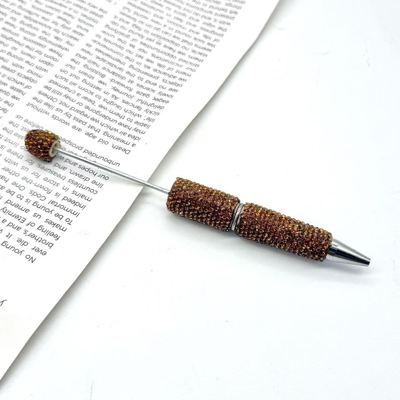 DIY solid color full diamond ballpoint pen exquisite heavy industry rhinestone cute ballpoint pen cross-border hot selling puzzle gift pen