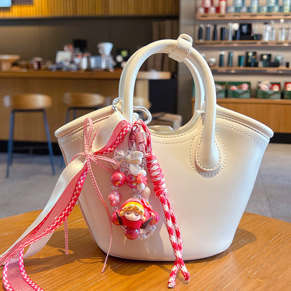 Creative DIY Cute Grain Fruit Bracelet Keychain Pendant Female Cute Couple Car Keychain Bag Trinkets