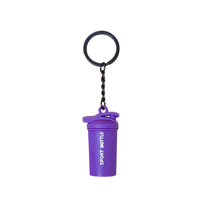 Creative sports fitness mini water bottle key chain school bag small pendant car key chain bag pendant small gift