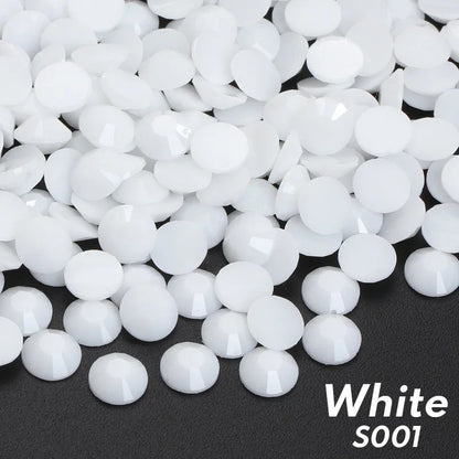 Resin flat bottom diamond, super flash nail drill, wedding dress decoration accessories, mobile phone case sticker diamond, round flat bottom resin diamond