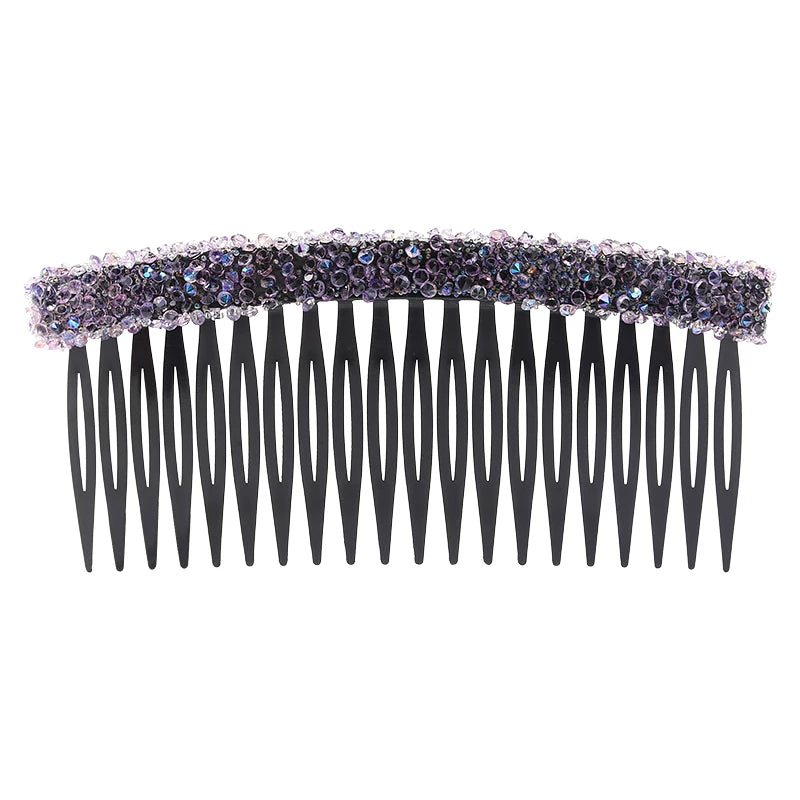 2026 New Sparkling Rhinestone Hair Comb, Loose Hair Organizer, Bangs Hair Clip, Frontal Side Hair Clip, Back-of-Head Comb