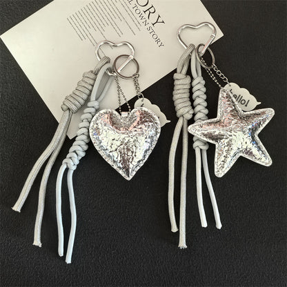 Key Chain Creative Leather Love Bag  - Pentagram Pendant Car Keychain Factory Direct Wholesale