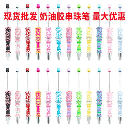 DIY cream hand-painted ballpoint pen hand-painted oil ballpoint pen macaron cream spinning cute pen spot wholesale