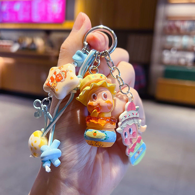 DIY small-nosed star man beaded phone chain pendant, women's bag, doll key chain, small drop doll charm