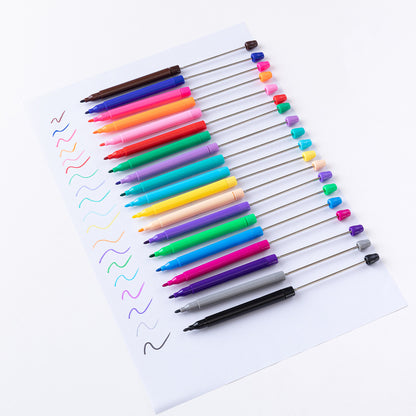 DIY Beaded Watercolor Pen - Art Student Children Hand-Painted Large Capacity Washable Color Pen