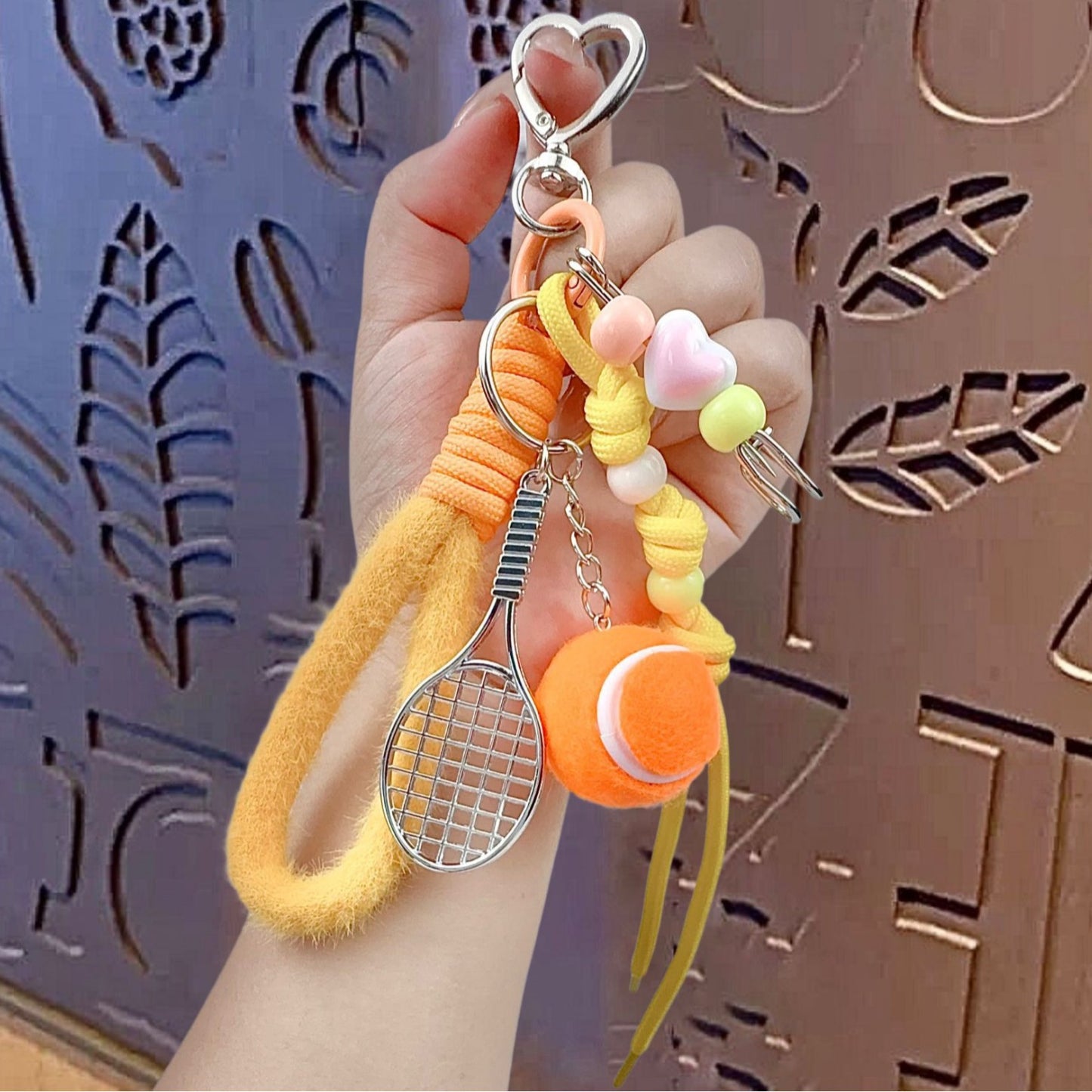 miu tennis rope keychain school bag pendant cute couple bag key chain charm small gift wholesale