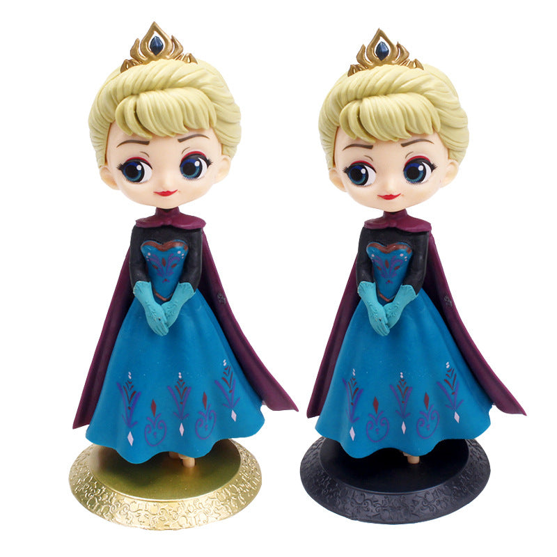 Q version of the girl, the 2nd generation of the ice and snow series princess, the 3rd generation of Elsa, the cake decoration ornaments, the figure model scene decoration