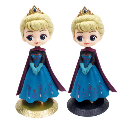 Q version of the girl, the 2nd generation of the ice and snow series princess, the 3rd generation of Elsa, the cake decoration ornaments, the figure model scene decoration