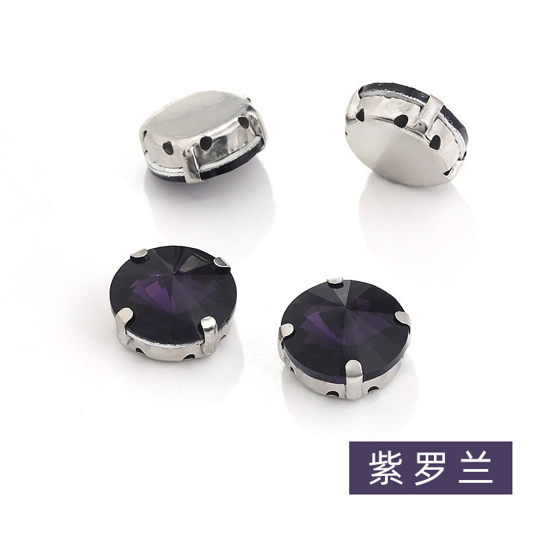 Rivoli Crystal Square Claw Rhinestones - Hand-Sewn Shoe Luggage Clothing Accessories