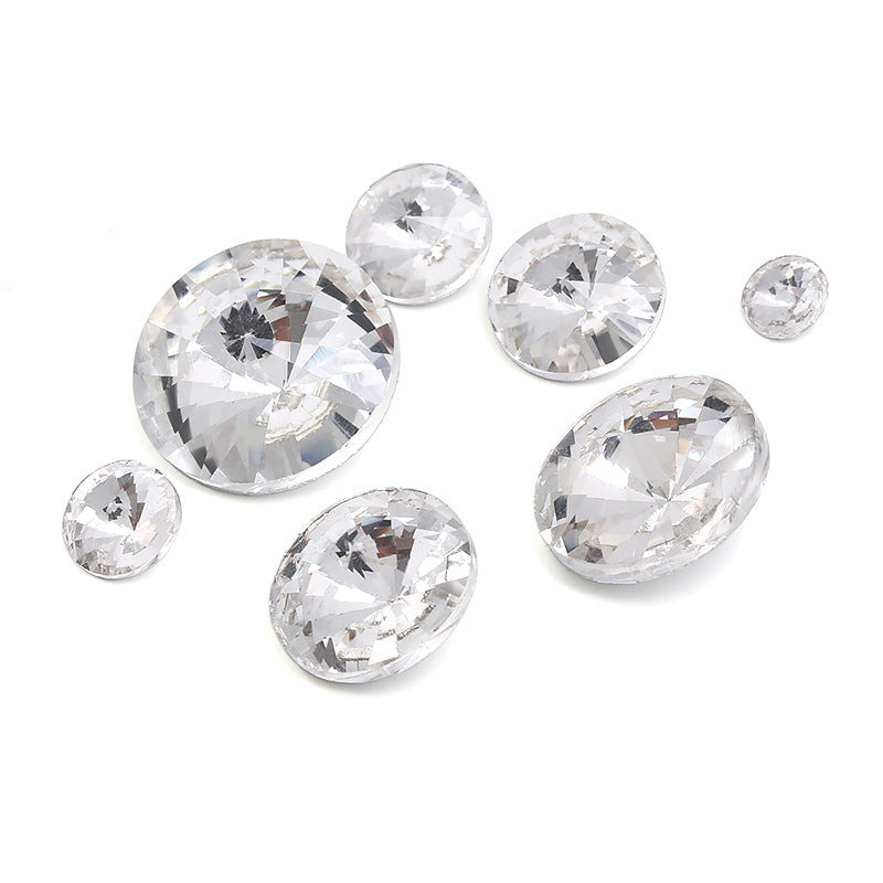 White satellite rhinestone pointed sole irregular diamond phone case, shiny rhinestones, shoes, bags, clothes, hat accessories, nail nail diamond pointed bottom satellite rhinestone