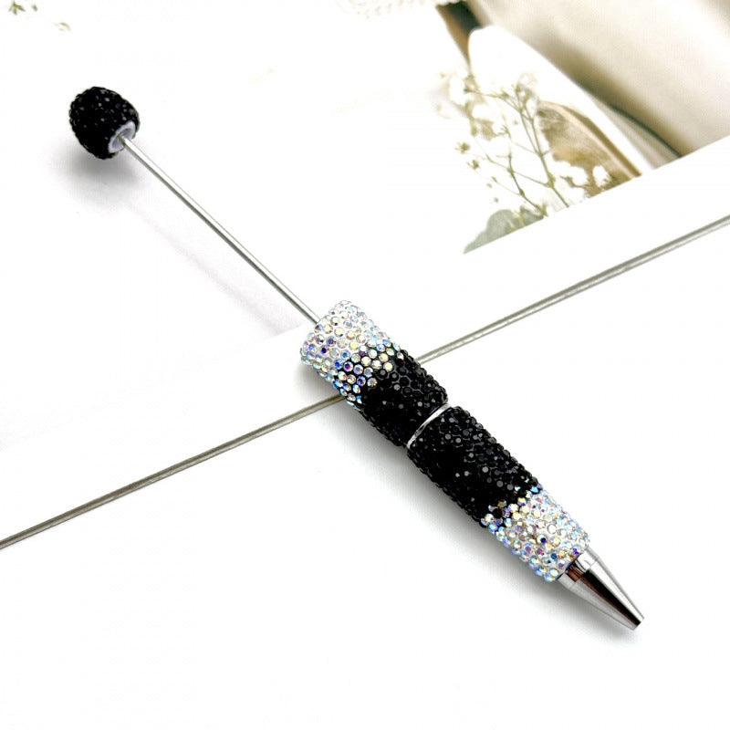 Multi-color gradient full diamond ballpoint pen DIY fun handmade full diamond ballpoint pen educational student stationery gift pen