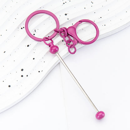 DIY Beaded Keychain - Wholesale Small Gift Pendant Metal Gradient Colored Keychain
