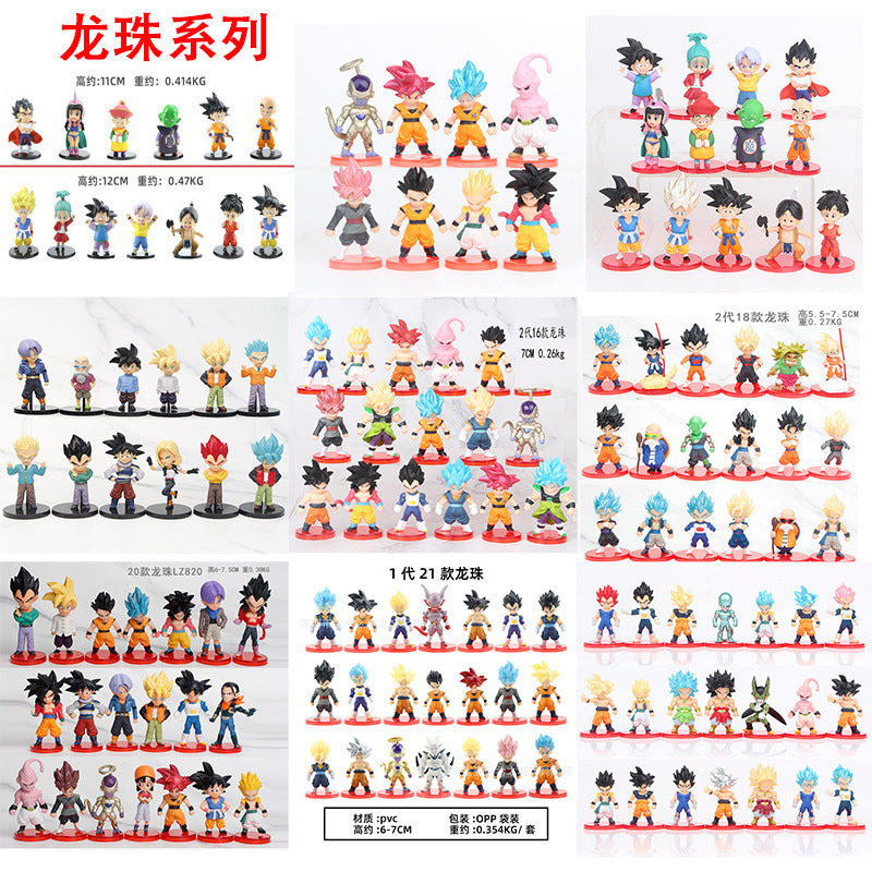 Spot Dragon Ball Figure Monkey King Vegeta Frieza Magic Model Doll Gacha Doll Machine Ornaments