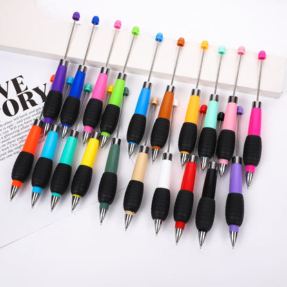 Creative DIY telescopic ballpoint pen, Morandi macaron color rotating telescopic beading, cute love small fresh ballpoint pen